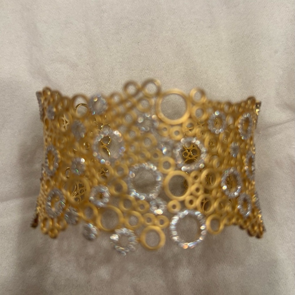 Silver and gold plating cuff - Picture 2 of 7